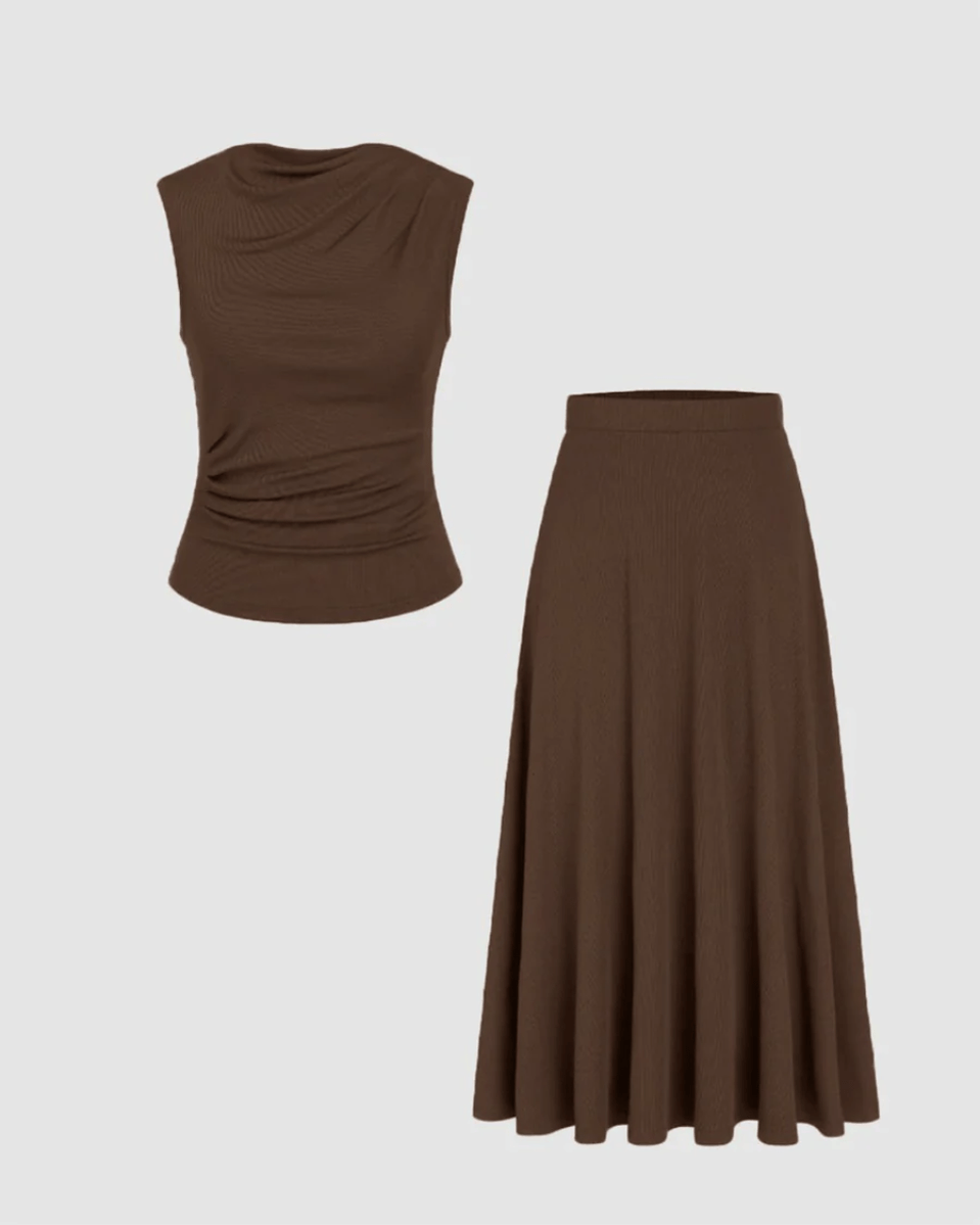 Brown Toned Co-ord Set